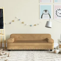 Mobilier Pour Bébés & Tout-Petits-vidaXL Canapé pour enfants 90x53x30 cm velours Marron