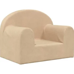 Mobilier Pour Bébés & Tout-Petits-vidaXL Canapé pour enfants crème peluche douce Crème
