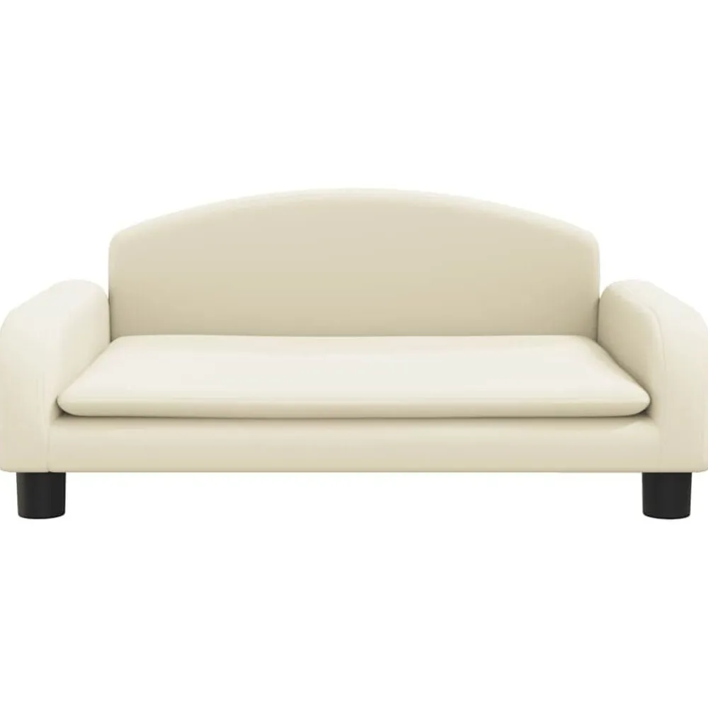vidaXL Canapé pour enfants crème 70x45x30 cm similicuir