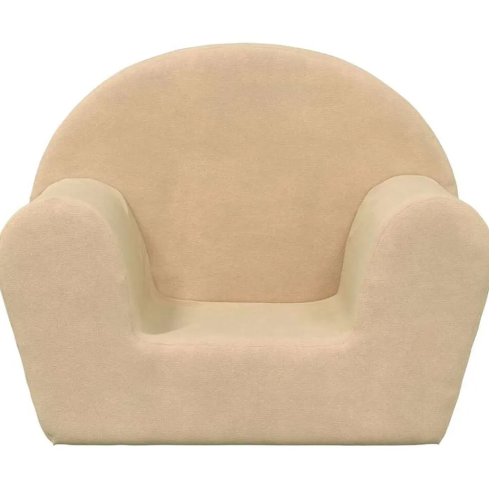 vidaXL Canapé pour enfants crème peluche douce