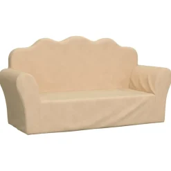 Mobilier Pour Bébés & Tout-Petits-vidaXL Canapé pour enfants 2 places crème peluche douce Crème