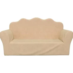 Mobilier Pour Bébés & Tout-Petits-vidaXL Canapé pour enfants 2 places crème peluche douce Crème