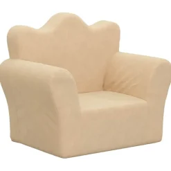 Mobilier Pour Bébés & Tout-Petits-vidaXL Canapé pour enfants crème peluche douce Crème