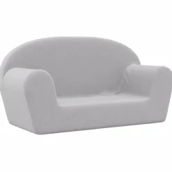 Mobilier Pour Bébés & Tout-Petits-vidaXL Canapé pour enfants 2 places peluche douce Gris clair