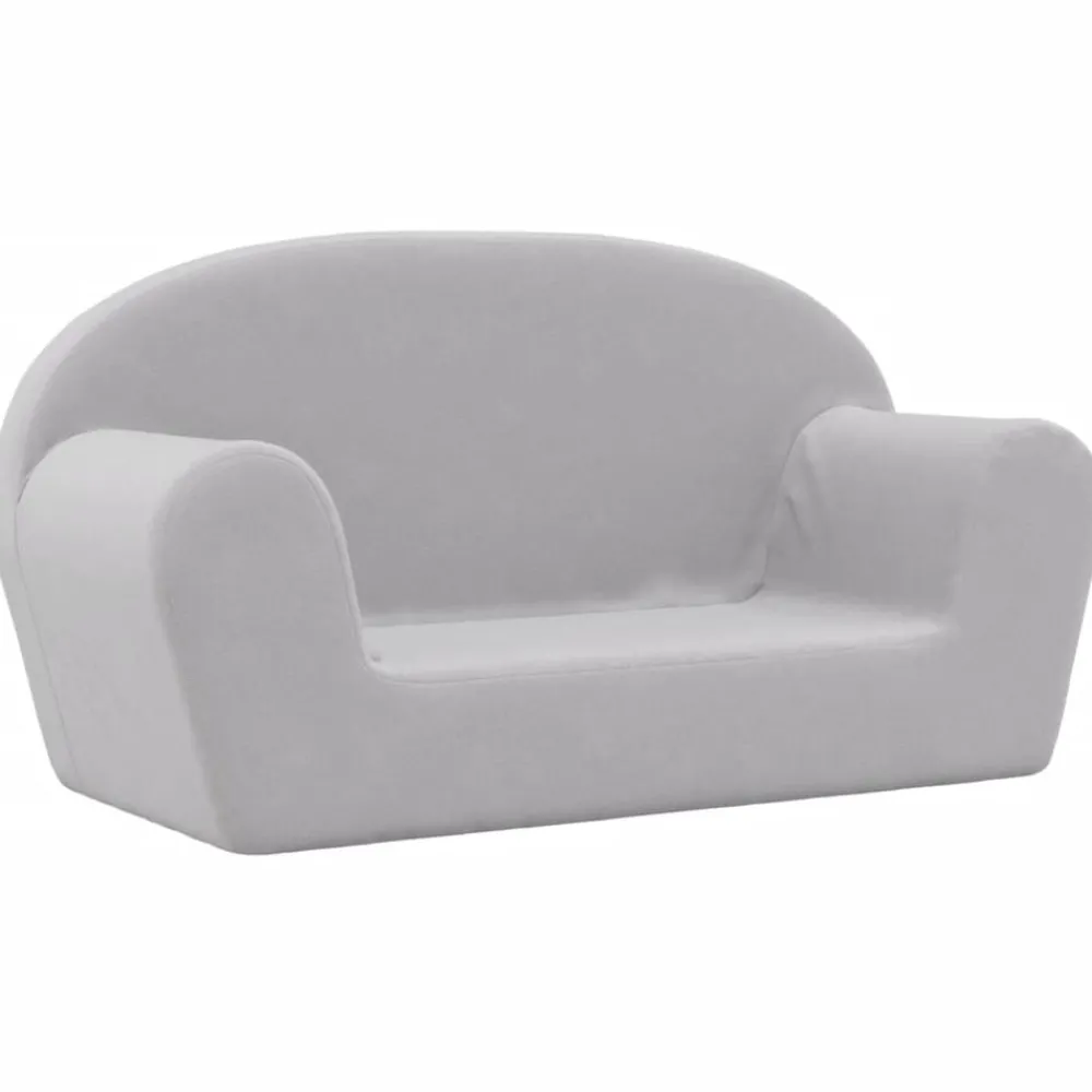 Mobilier Pour Bébés & Tout-Petits-vidaXL Canapé pour enfants 2 places peluche douce Gris clair