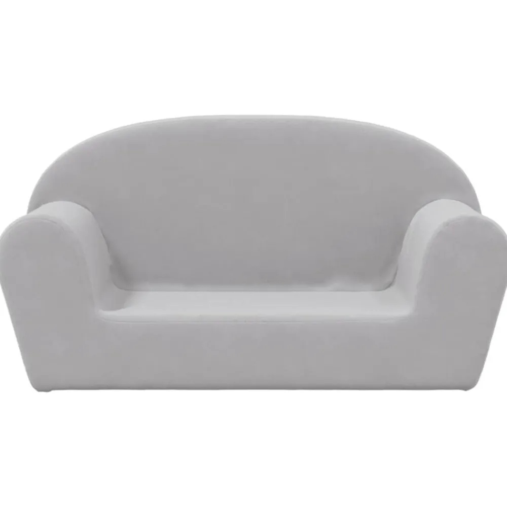Mobilier Pour Bébés & Tout-Petits-vidaXL Canapé pour enfants 2 places peluche douce Gris clair