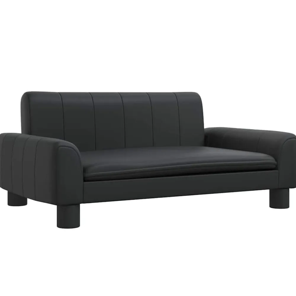 Mobilier Pour Bébés & Tout-Petits-vidaXL Canapé pour enfants 70x45x30 cm similicuir Noir
