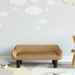 Mobilier Pour Bébés & Tout-Petits-vidaXL Canapé pour enfants 70x40x24 cm velours Marron