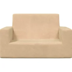 Mobilier Pour Bébés & Tout-Petits-vidaXL Canapé pour enfants à 2 places Crème Peluche douce Crème
