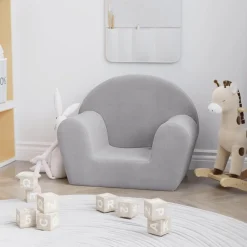 Mobilier Pour Bébés & Tout-Petits-vidaXL Canapé pour enfants peluche douce Gris clair