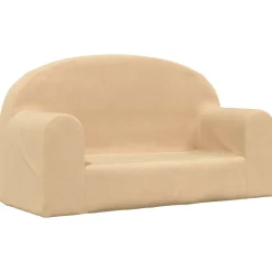 Mobilier Pour Bébés & Tout-Petits-vidaXL Canapé pour enfants 2 places crème peluche douce Crème