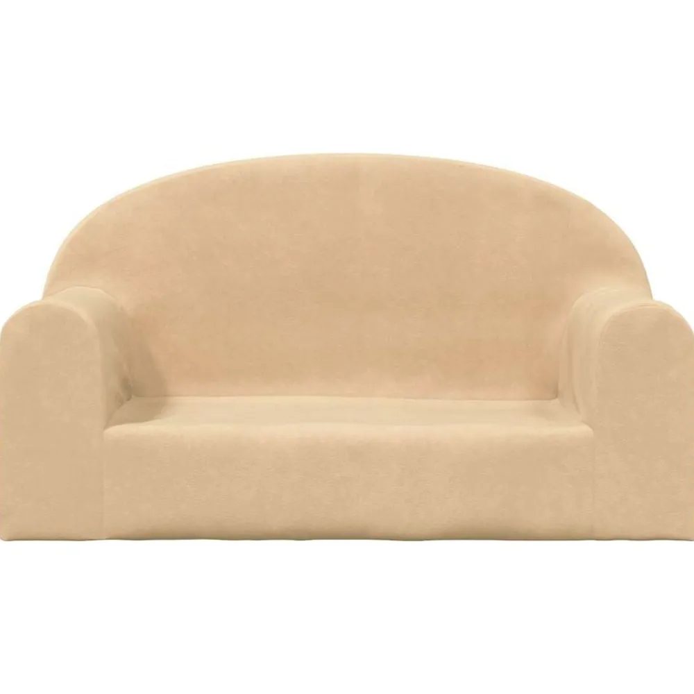 Mobilier Pour Bébés & Tout-Petits-vidaXL Canapé pour enfants 2 places crème peluche douce Crème