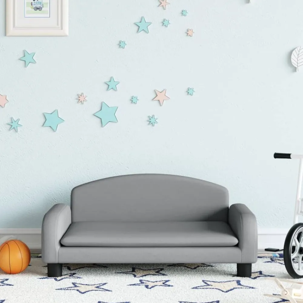 Mobilier Pour Bébés & Tout-Petits-vidaXL Canapé pour enfants 70x45x30 cm tissu Gris clair