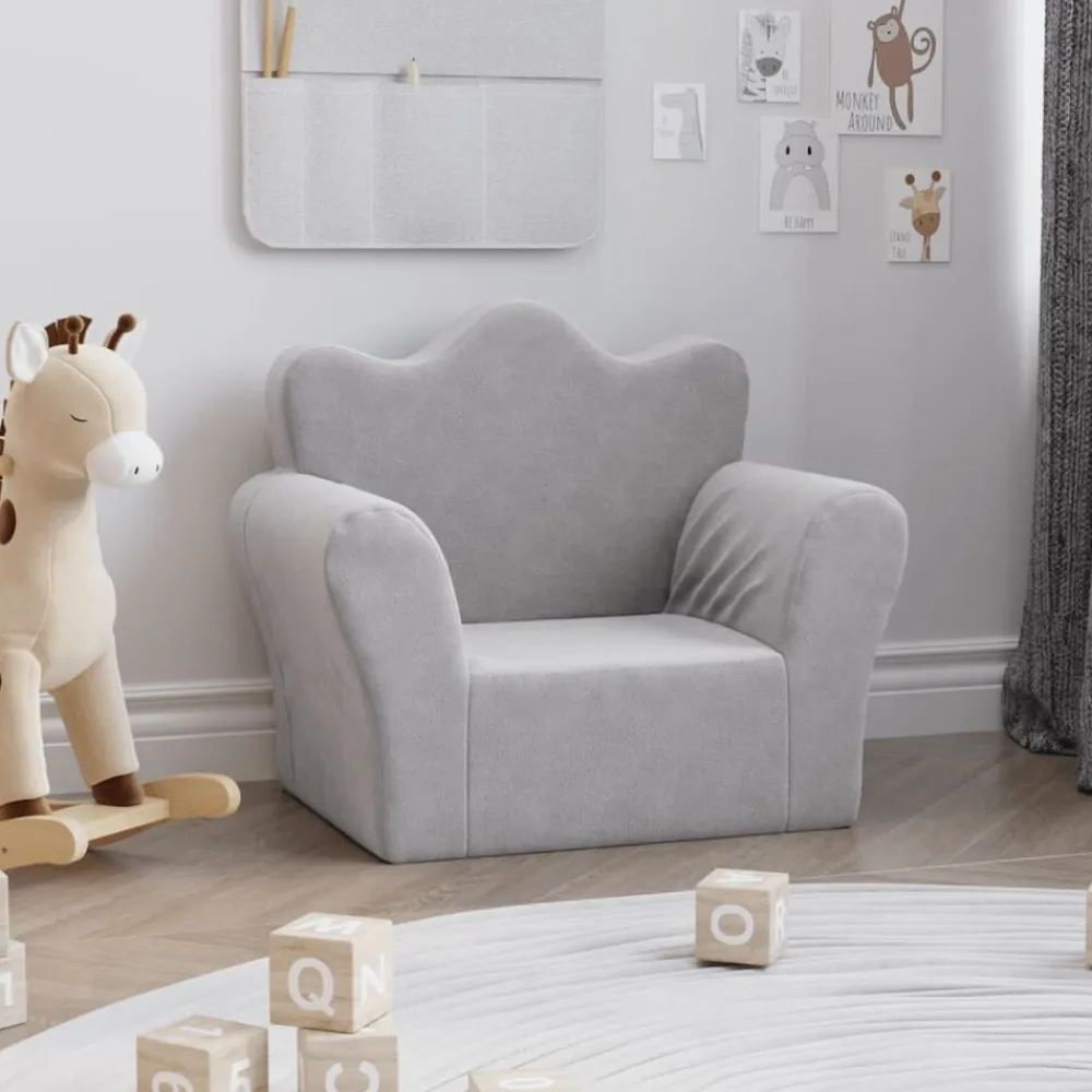 vidaXL Canapé pour enfants peluche douce
