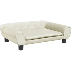 Mobilier Pour Bébés & Tout-Petits-vidaXL Canapé pour enfants crème 70x45x26 cm velours Crème