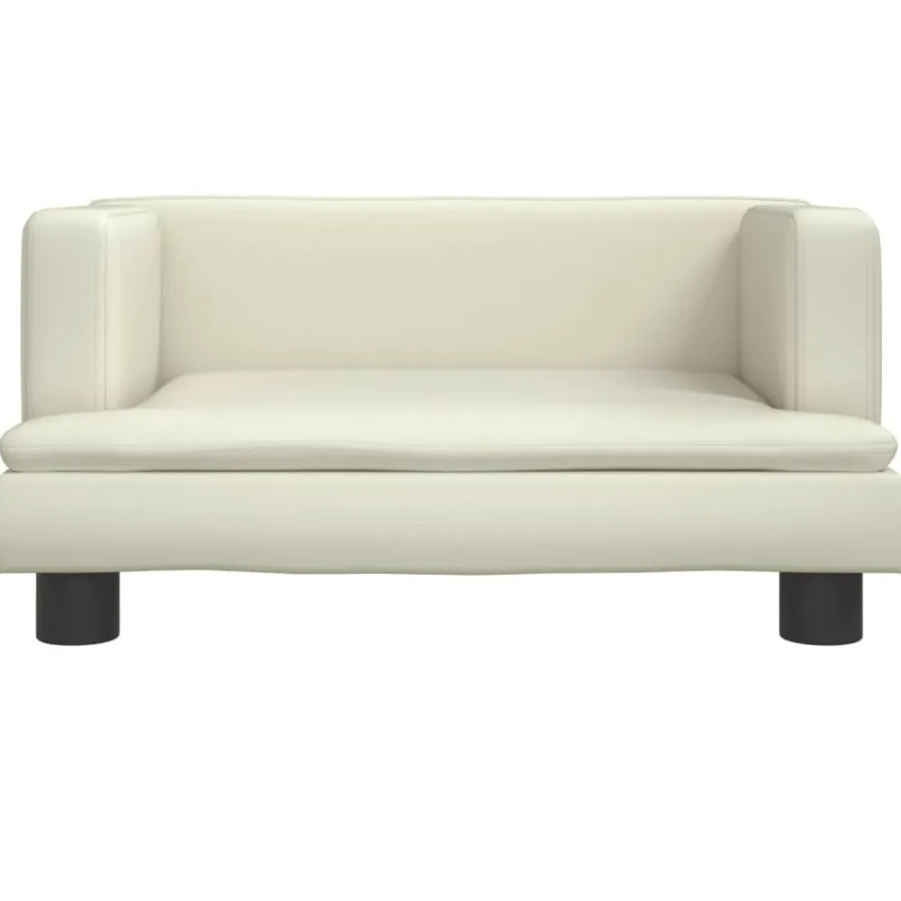 vidaXL Canapé pour enfants crème 60x40x30 cm similicuir