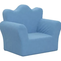Mobilier Pour Bébés & Tout-Petits-vidaXL Canapé pour enfants peluche douce Bleu