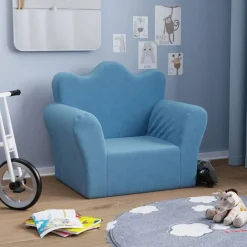 Mobilier Pour Bébés & Tout-Petits-vidaXL Canapé pour enfants peluche douce Bleu
