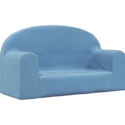 Mobilier Pour Bébés & Tout-Petits-vidaXL Canapé pour enfants 2 places peluche douce Bleu
