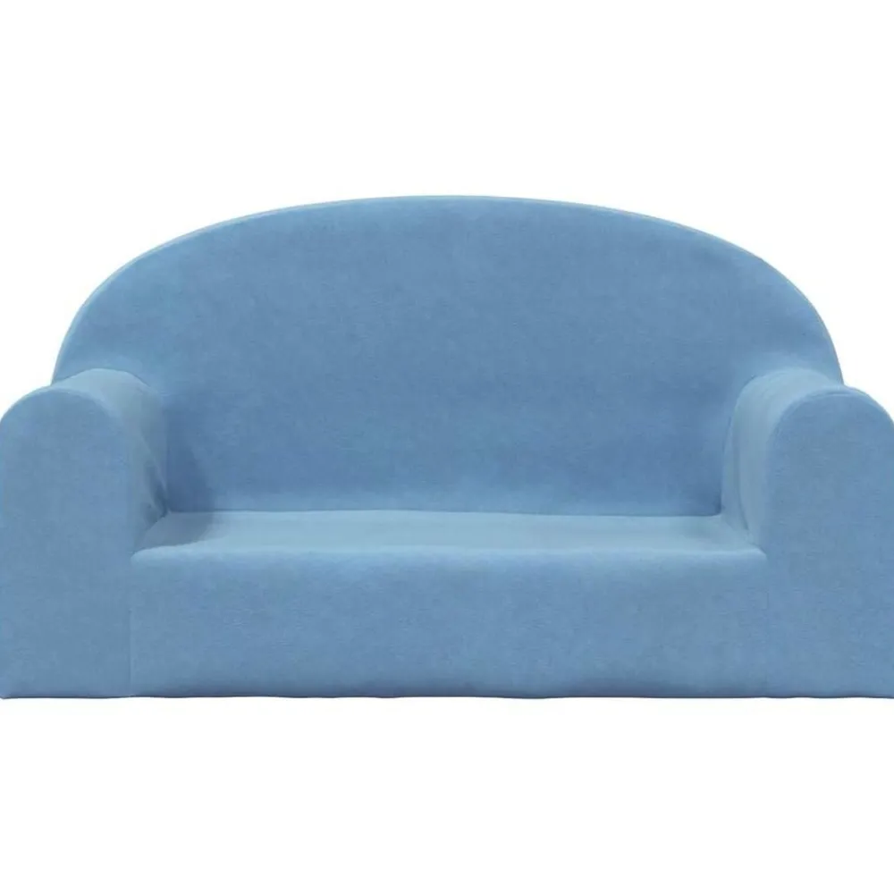 Mobilier Pour Bébés & Tout-Petits-vidaXL Canapé pour enfants 2 places peluche douce Bleu