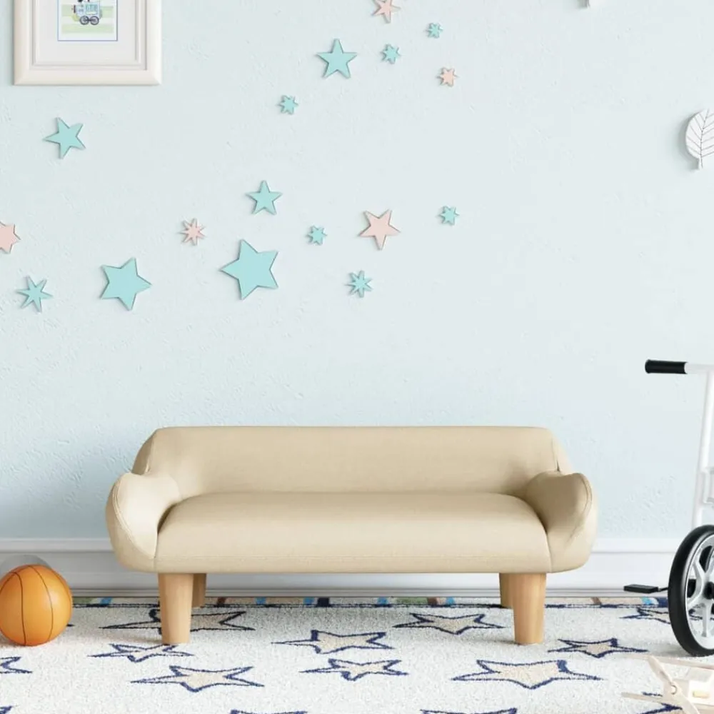 Mobilier Pour Bébés & Tout-Petits-vidaXL Canapé pour enfants crème 70x40x24 cm tissu Crème
