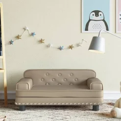 Mobilier Pour Bébés & Tout-Petits-vidaXL Canapé pour enfants 70x45x30 cm similicuir Cappuccino