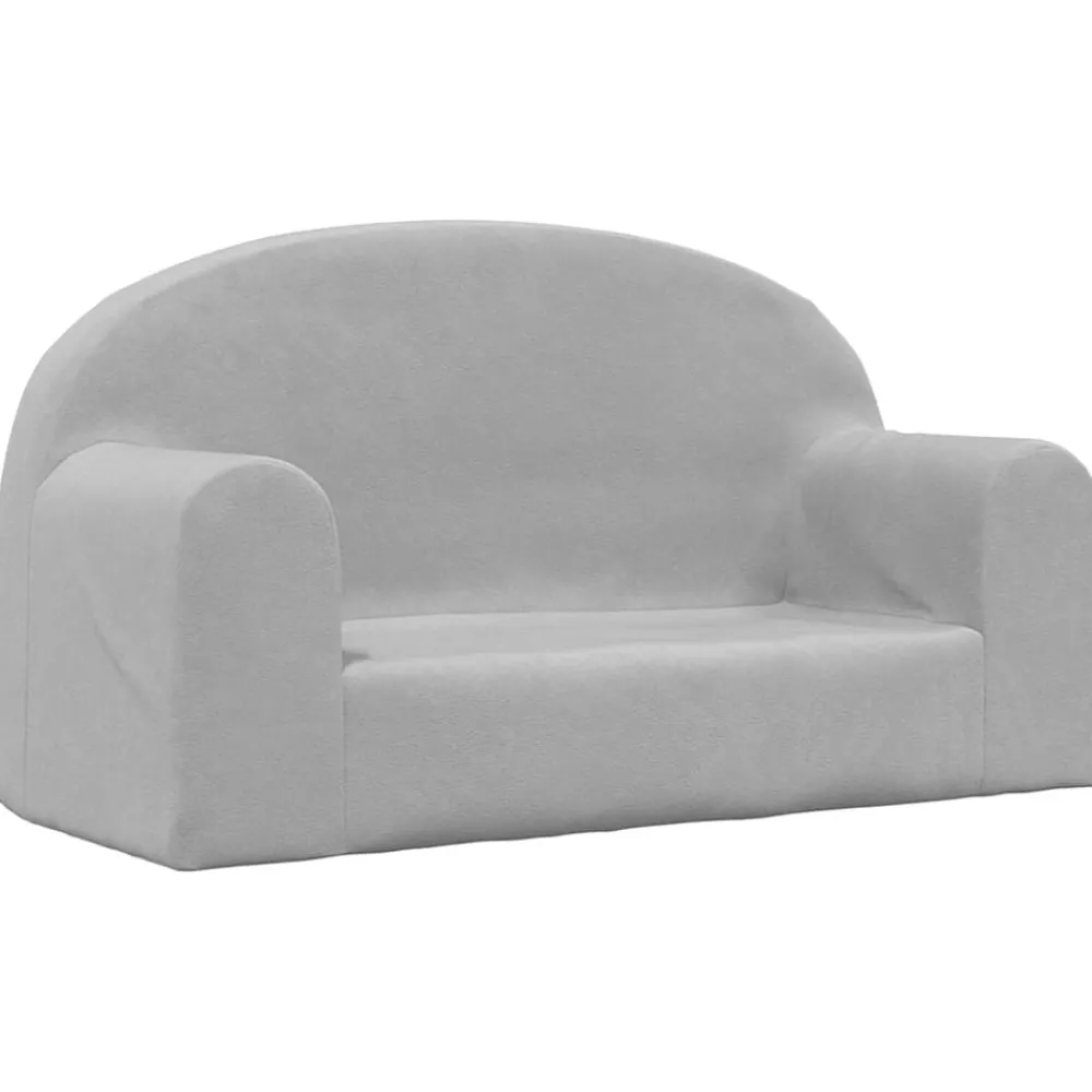 Mobilier Pour Bébés & Tout-Petits-vidaXL Canapé pour enfants 2 places peluche douce Gris clair
