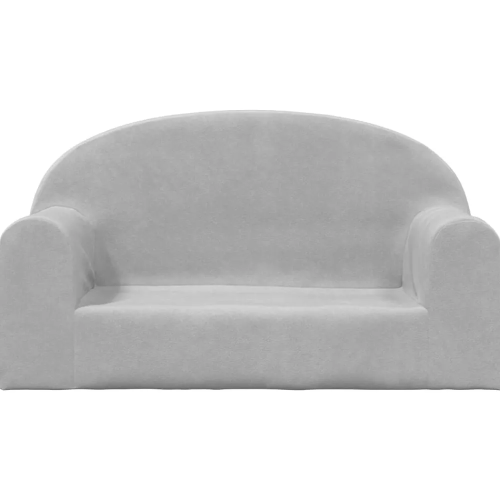 Mobilier Pour Bébés & Tout-Petits-vidaXL Canapé pour enfants 2 places peluche douce Gris clair
