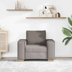 Canapés-vidaXL Canapé-chaise 100x78x84 cm Tissu Taupe