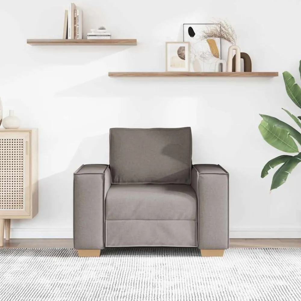 Canapés-vidaXL Canapé-chaise 100x78x84 cm Tissu Taupe