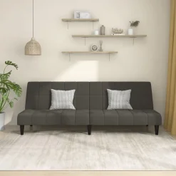vidaXL Canapé-lit à 2 places velours