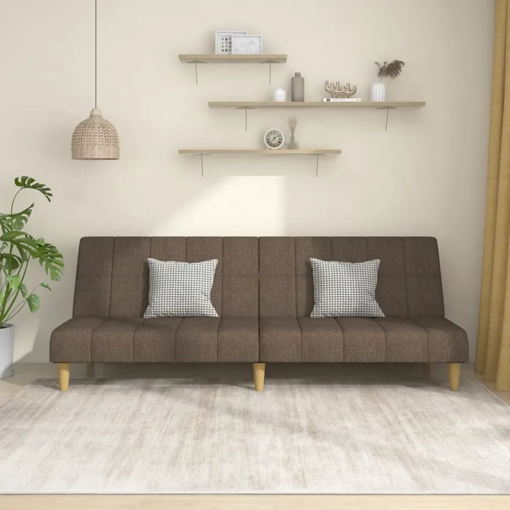 vidaXL Canapé-lit à 2 places tissu