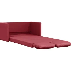 vidaXL Canapé-lit 2 en 1 rouge 112x174x55 cm similicuir