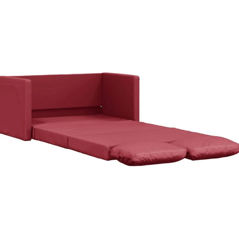 vidaXL Canapé-lit 2 en 1 rouge 112x174x55 cm similicuir