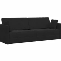 Canapés-vidaXL Canapé-lit au sol 213 x 70 x 77 cm Velours Noir