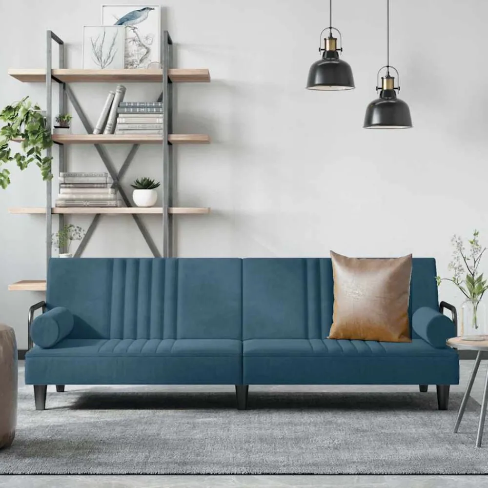 vidaXL Canapé-lit avec accoudoirs gris foncé velours
