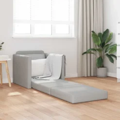Canapés-vidaXL Canapé-Lit 60cm tissu Gris nuage