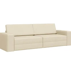 Canapés-vidaXL Canapé-Lit Crème 245 x 78 x 77 cm tissu Crème