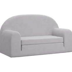 Mobilier Pour Bébés & Tout-Petits-vidaXL Canapé-lit enfants 2 places peluche douce Gris clair
