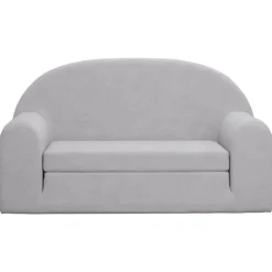 Mobilier Pour Bébés & Tout-Petits-vidaXL Canapé-lit enfants 2 places peluche douce Gris clair