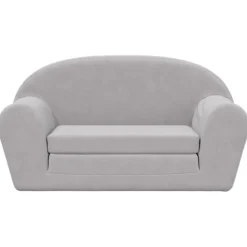 Mobilier Pour Bébés & Tout-Petits-vidaXL Canapé-lit enfants 2 places peluche douce Gris clair