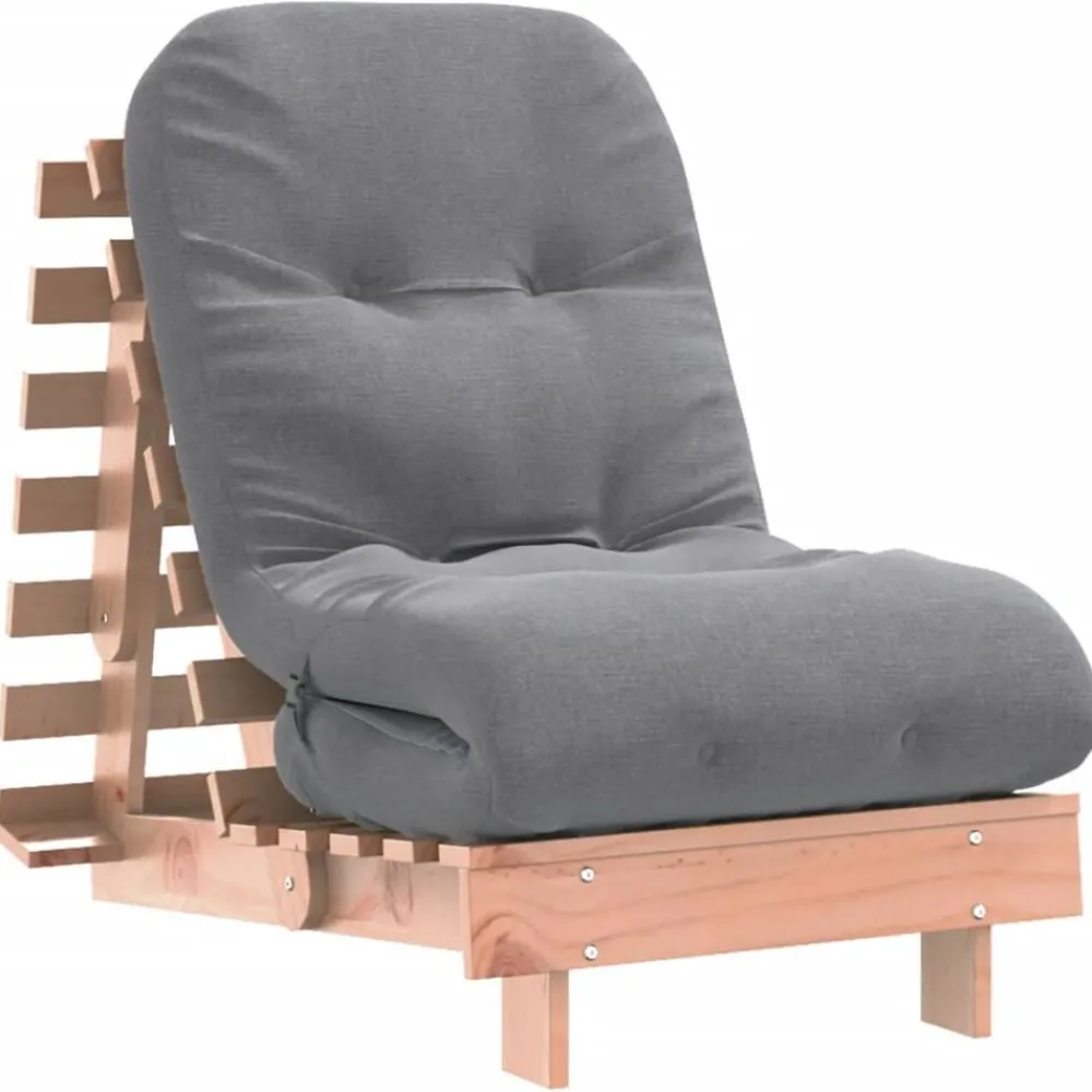 Futons-vidaXL Canapé-lit futon avec matelas 60x206x11 cm bois massif douglas Douglas naturel