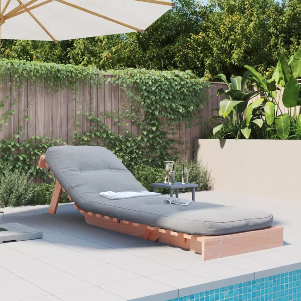 Futons-vidaXL Canapé-lit futon avec matelas 60x206x11 cm bois massif douglas Douglas naturel