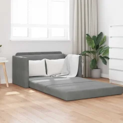 Canapés-vidaXL Canapé-Lit 124 x 71 x 78 cm Velours Gris foncé
