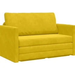 vidaXL Canapé-Lit tournesol 124 x 71 x 78 cm Velours