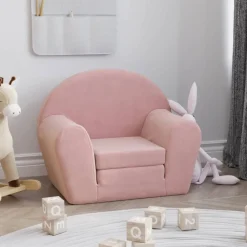 Mobilier Pour Bébés & Tout-Petits-vidaXL Canapé-lit pour enfants peluche douce Rose
