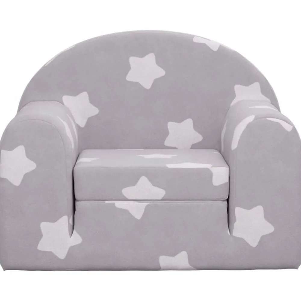Mobilier Pour Bébés & Tout-Petits-vidaXL Canapé-lit pour enfants gris clair avec étoiles peluche douce Gris clair et blanc