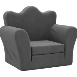 Mobilier Pour Bébés & Tout-Petits-vidaXL Canapé-lit pour enfants peluche douce Anthracite