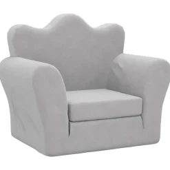 Mobilier Pour Bébés & Tout-Petits-vidaXL Canapé-lit pour enfants peluche douce Gris clair