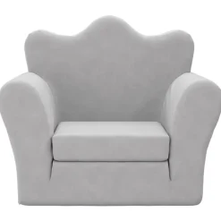 Mobilier Pour Bébés & Tout-Petits-vidaXL Canapé-lit pour enfants peluche douce Gris clair